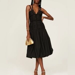 Ulla Johnson Black Midi Dress